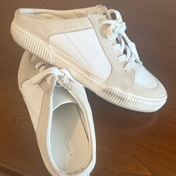 Vince Cream and Tan Slip-On Shoes - Picture 8 of 8